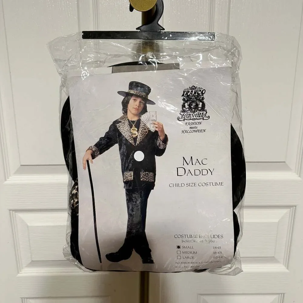 Mac Daddy child costume great for Halloween or dress up . Kids S 4-6